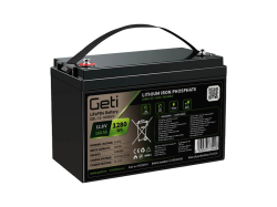 Baterie LiFePO4 12,8V 100Ah GETI GBL-12-100BV2 Bluetooth+displej