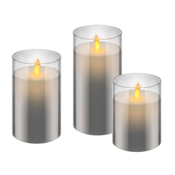 Vosková LED svíčka GOOBAY 57865 sada 3ks