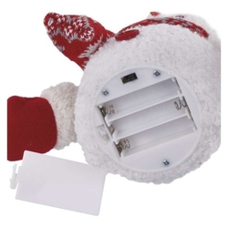 LED vánoční sněhulák svítící, 25 cm, 3x AA, vnitřní, teplá bílá