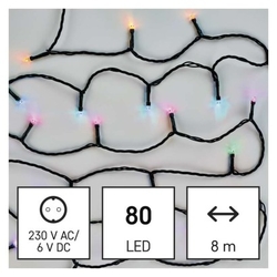 GoSmart LED vánoční řetěz, 8 m, venkovní i vnitřní, RGB, programy, časovač, wifi