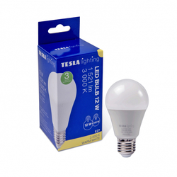 Tesla - LED žárovka BULB E27, 12W, 230V, 1521lm, 25 000h, 3000K teplá bílá 220°