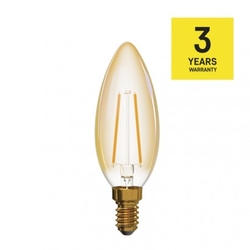 LED žárovka Vintage Candle 2W E14 teplá bílá+