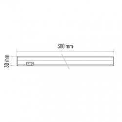 LED osvětlení T5 lišta 300mm, 5W neutrální bílá