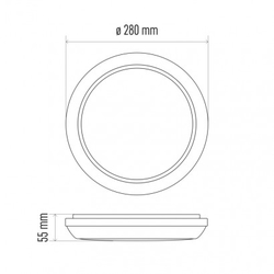 LED přisazené svítidlo Dori, kruhové bílé 18W neutr.b., IP54