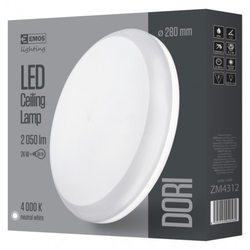 LED přisazené svítidlo Dori, kruhové bílé 24W neutr.b., IP54
