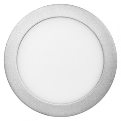 LED panel 170mm, kruhový přisazený stříbrný, 12W neutr. bílá