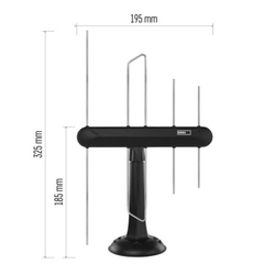 Anténa univerzální EM-DIO3, 0–80 km, DVB-T2, filtr LTE/4G/5G