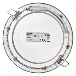 LED panel 175mm, kruhový vestavný stříbrný, 12W neutr. bílá