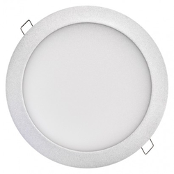 LED panel 225mm, kruhový vestavný stříbrný, 18W neutr. bílá