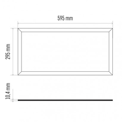 LED panel 30×60, obdélníkový vestavný bílý, 18W neutrální b.