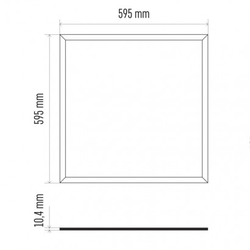LED panel 60×60, čtvercový vestavný bílý, 40W neutrální bílá