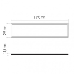 LED panel 30×120, obdélníkový vestavný bílý, 40W neut.b. UGR