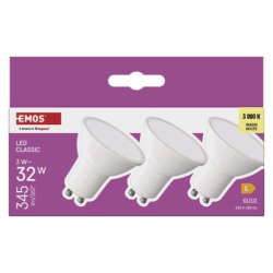 LED žárovka Classic MR16 / GU10 / 3 W (32 W) / 345 lm / teplá bílá