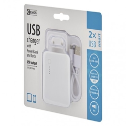 USB adaptér SMART do sítě 2,4A (12W) max. s powerbankou