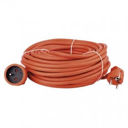 Prodlužovací kabel – spojka, 20m, 3× 1,5mm, oranžový