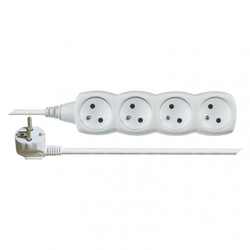 Prodlužovací kabel – 4 zásuvky, 3m, bílý