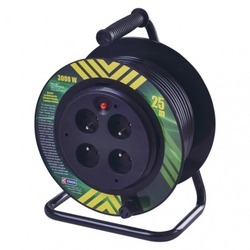 PVC kabel na bubnu s pevným středem – 4 zás., 25m, 1,5mm2
