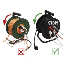 PVC kabel na bubnu s pevným středem – 4 zás., 25m, 1,5mm2