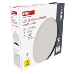 LED přisazené svítidlo DIONI kruhové, černé, 15W, se změnou CCT