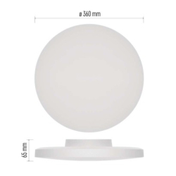LED přisazené svítidlo DIONI kruhové, bílé, 18W, se změnou CCT