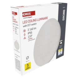 LED přisazené svítidlo DIONI kruhové, bílé, 18W, se změnou CCT