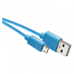 USB kabel 2.0 A/M - micro B/M 1m modrý