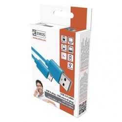 USB kabel 2.0 A/M - micro B/M 1m modrý