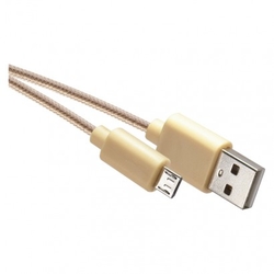 USB kabel 2.0 A/M - micro B/M 1m zlatý