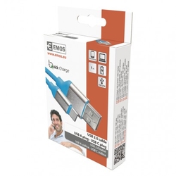 USB kabel 2.0 A/M - C/M 1m modrý