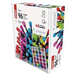 LED vánoční cherry řetěz – kuličky, 10 m, RGB, ovladač, programy, časovač