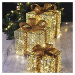 LED dárky, 3 velikosti, vnitřní, teplá bílá