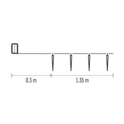 LED vánoční girlanda – 10x rampouch, 1,35 m, 2x AA, vnitřní, studená bílá, časovač