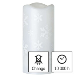 LED dekorativní projektor – vločky, 3x AAA, vnitřní, studená bílá