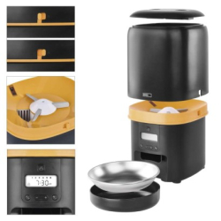 Dávkovač krmiva Pet Care, 4 l, černý