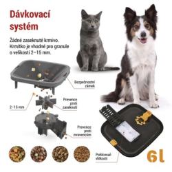 GoSmart dávkovač krmiva s kamerou, 6 l, černý, Wi-Fi