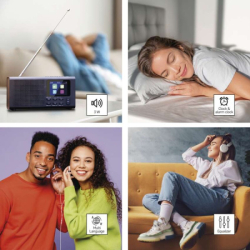 Přenosné rádio s Bluetooth, MP3, DAB / DAB+ / FM, černé