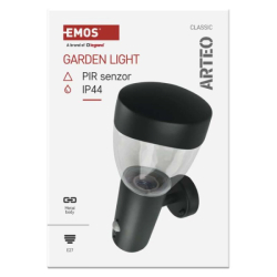 LED zahradní nástěnné svítidlo, 16,4 x 12 x 29,5 cm, 1 x E27, 15 W