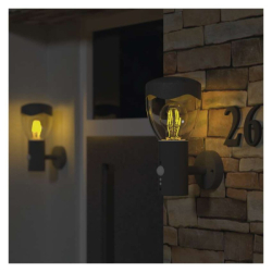 LED zahradní nástěnné svítidlo, 16,4 x 12 x 29,5 cm, 1 x E27, 15 W