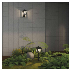 LED zahradní nástěnné svítidlo s čidlem soumraku, 19,8 x 15 x 29,8 cm, 1 x E27, 15 W