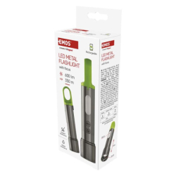 LED nabíjecí kovová svítilna, 600 lm, 1 200 mAh