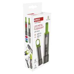 LED nabíjecí kovová svítilna, 600 lm, 1 200 mAh