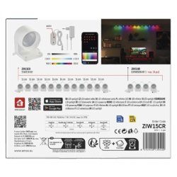 GoSmart LED bodové svítidlo – řetěz 255 cm, 12 dílů, 7 W, RGBIC+CCT, stmívatelné, WiFi