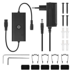 GoSmart LED stojací lampa, černá, 175 cm, teplá bílá / RGB, WiFi