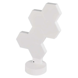 GoSmart LED stolní lampa Hexagon bílá, 6 dílů, RGB, stmívatelná, WiFi