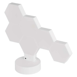 GoSmart LED stolní lampa Hexagon bílá, 6 dílů, RGB, stmívatelná, WiFi