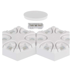 GoSmart LED stolní lampa Hexagon bílá, 6 dílů, RGB, stmívatelná, WiFi
