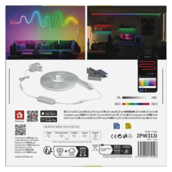 GoSmart ohebný LED pásek NEON bílý, 3 m, 24 W, RGB, stmívatelný, WiFi