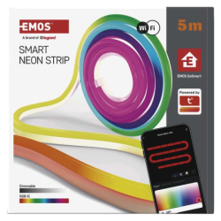 GoSmart ohebný LED pásek NEON bílý, 5 m, 33 W, RGBIC stmívatelný, WiFi