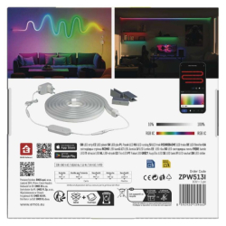 GoSmart ohebný LED pásek NEON bílý, 5 m, 33 W, RGBIC stmívatelný, WiFi