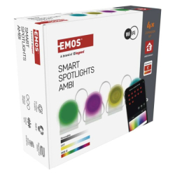 GoSmart LED bodové svítidlo - řetěz 85 cm, 4 díly, 7 W, RGBIC+CCT, stmívatelné, WiFi